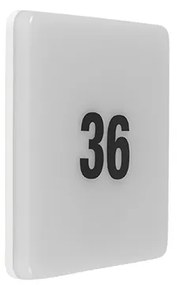 Moderne wandlamp vierkant incl. LED met nummerstickervel - Plater