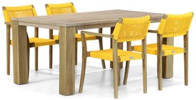 Tuinset 4 personen 165 cm Rope Geel Lifestyle Garden Furniture Dallas/Brighton