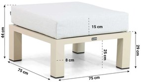 Hoek loungeset 5 personen Aluminium Taupe  Lifestyle Garden Furniture Luca