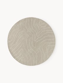 Rond handgetuft wollen vloerkleed Aaron