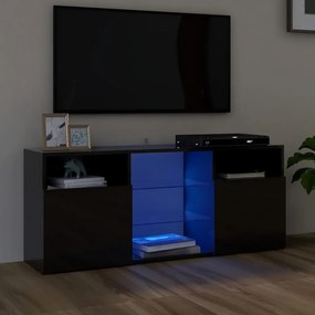 vidaXL Tv-meubel met LED-verlichting 120x30x50 cm hoogglans zwart