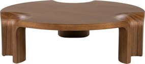 Organische Walnoot Salontafel - 110 X 110cm.