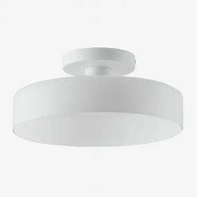 Jaxal Glazen Badkamerplafondlamp Wit & Ø35 Cm - Sklum