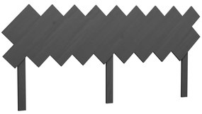 vidaXL Hoofdbord 178x3x80,5 cm massief grenenhout grijs