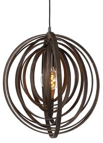 Eettafel / Eetkamer Design ronde hanglamp bruin hout - Arrange Design E27 Binnenverlichting Lamp