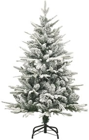 vidaXL Kunstkerstboom met sneeuw 120 cm PVC en PE groen