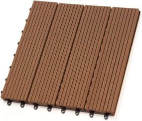 Terrastegel composiet bruin / Havana Easy-Click 30 x 30 cm