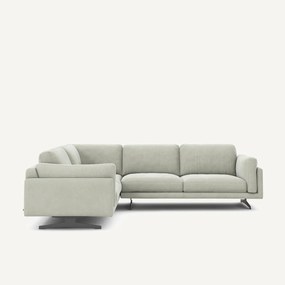 Hoekbank van stonewashed fluweel, CÉSAR