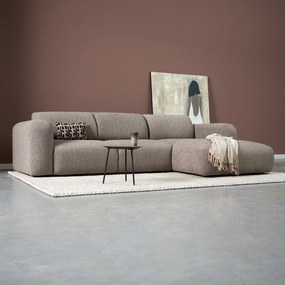 PEPP Interiors Soul Bruine Hoekbank Met Chaise Longue Rechts