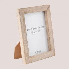 Nerva Mangohouten Fotolijst Vintage Wit Hout & 15,5 Cm X 20,5 Cm - Sklum