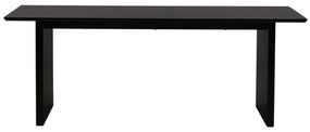 Eettafel Met Geribbelde Poten Zwart - 100 X 200cm.