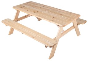 Picknicktafel Premium 180 x 70 - Transparant gebeitst