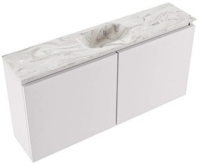 Mondiaz Ture DLux toiletmeubel 100cm cale met wastafel glace midden met kraangat