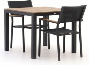 Diningset Bellagio  | 2 personen polywood | Tuinset stapelbaar | 3-delig | Kees Smit Tuinmeubelen