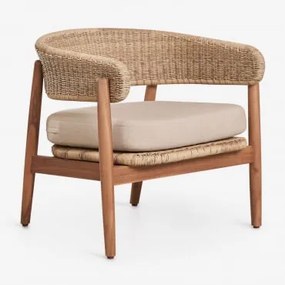 Tuinfauteuil Van Acaciahout En Synthetisch Riet Ribeira Acacia Bruin - Sklum
