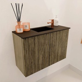 Mondiaz Joya 60cm toiletmeubel dusk met wastafel faye midden 1 kraangat urban