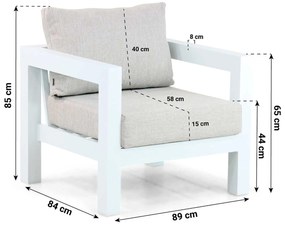Tuinstoel Aluminium Wit Lifestyle Garden Furniture Luca