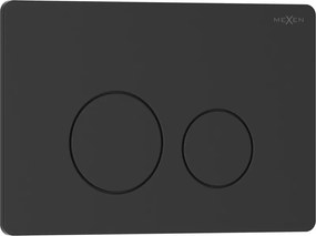 Mexen Tex 06 spoelknop roestvrij staal, zwart mat - 6106-02