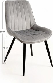 Set 4 Lene Fluwelen Stoelen