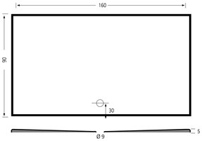 Xenz Flat Plus rechthoekige douchevloer acryl 160x90cm wit glans