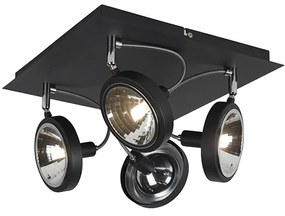 Design Spot / Opbouwspot / Plafondspot zwart 4-lichts verstelbaar - Nox Modern G9 vierkant Binnenverlichting Lamp