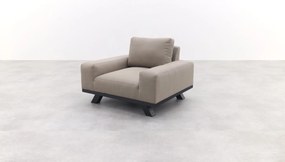 Barcelona Sunbrella stoel-bank loungeset - Taupe - 3-delig