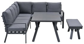Garden Impressions Senja lounge dining set 4-delig rechts - mystic grijs
