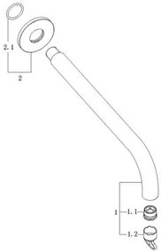 Mueller Ferro inbouw muuruitloop 30cm verouderd ijzer