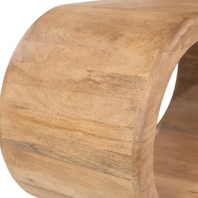 Open Kast Van Mango Hout Laag - 140x31x81cm.