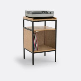 Vinylmeubel in eik en metaal L48 cm, Volga