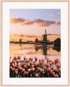 Ingelijste digitale print Dutch Windmills