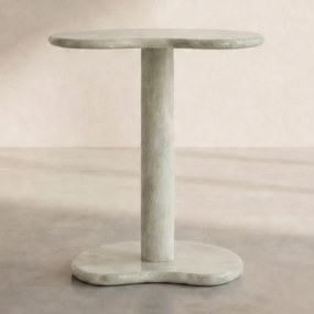 Marmer Bijzettafel Organisch Groen - 45.5 X 33cm.