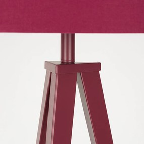 Zuiver Tripod Driepoot Vloerlamp Burgundy