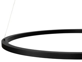 Hanglamp zwart 80 cm incl. LED 3-staps dimbaar - Girello Design rond Binnenverlichting Lamp