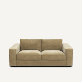 Compacte 3-zitsbank in stonewashed fluweel, SKANDER