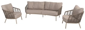 Puglia stoel bank loungeset 3 delig organic latte Taste 4SO