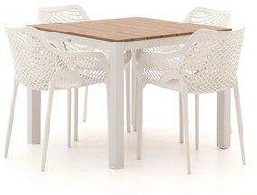 Diningset Forza | 4 personen polywood | Tuinset stapelbaar | 5-delig | Kees Smit Tuinmeubelen