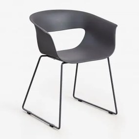 Alanys Eetkamerstoel Van Polypropyleen En Staal Grijs – Grafiet - Sklum