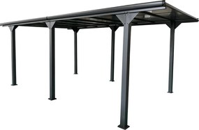 Aluminium carport Lombardy 3x5.8 Tuinpunt antraciet