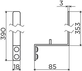 Clou Fold reserverolhouder zwart mat