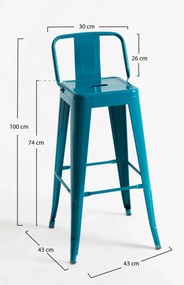Set 4 Krukken Torix Rugleuning