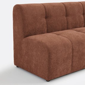 Modulaire bank, 3-zits, van fijn chenille, ANETA