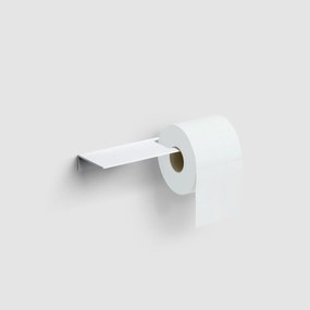 Clou Fold toiletrolhouder met planchet wit mat