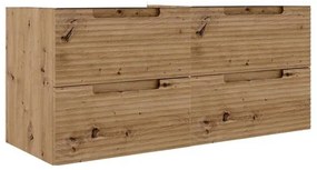 Adema Prime Balance Wastafelonderkast - 120x55x44.9cm - 4 lades - Geintegreerde greep - MDF - Rustiek Eiken 88168 x2