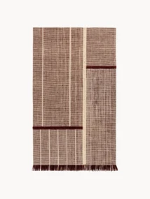 Laagpolig vloerkleed Monochrome met franjes, design Folkform