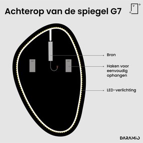 Atypische spiegel met LED-verlichting G7