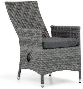 Verstelbare Tuinstoel Wicker Grijs-antraciet Domani Furniture Beluga