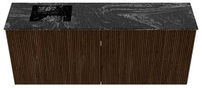 Mondiaz Joya DLux 100cm toiletmeubel walnut met wastafel faye links 1 kraangat lava