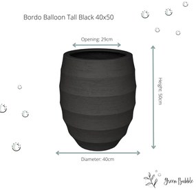 Pot Bordo Tall Balloon Black