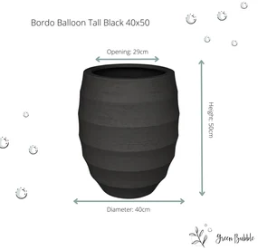 Pot Bordo Tall Balloon Black
